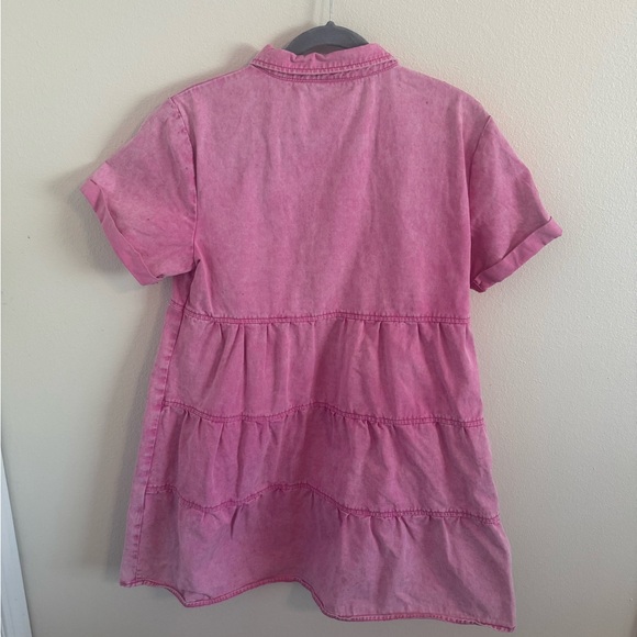 Pink Collared Button Down Dress - Picture 3 of 3